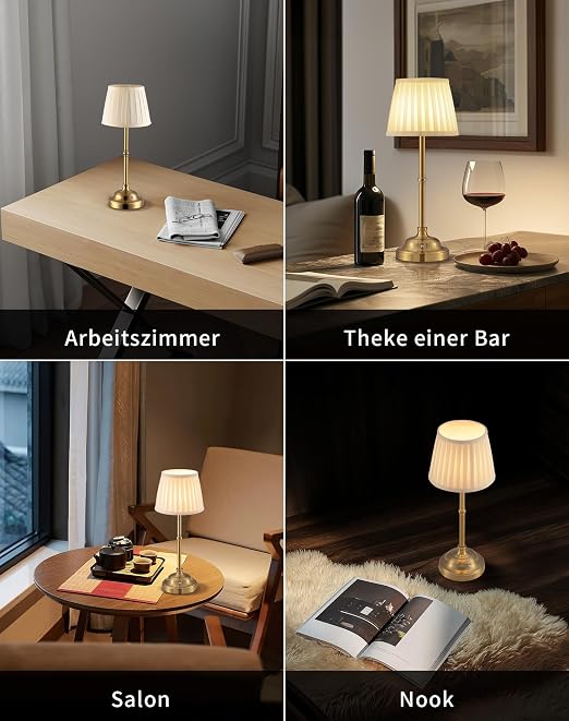 2 Pack Rechargeable Table Lamps | Wireless Retro LED Lamps